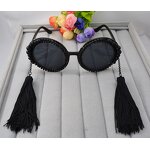 Round Frame Sunglasses Supplier - Custom Tassel Pearl Rhinestone
