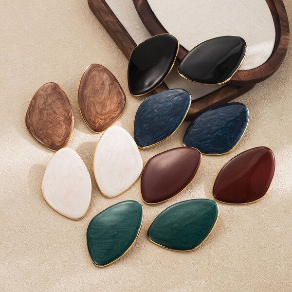 Resin Earrings Supplier - Custom Pebble Shape Irregular