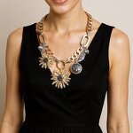 Chain Necklace Supplier - Custom Alloy Sun Flower Pendant