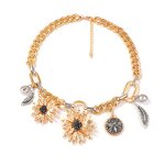 Chain Necklace Supplier - Custom Alloy Sun Flower Pendant