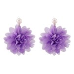Flower Earrings Supplier - Custom Summer Sweet Fabric Pearl