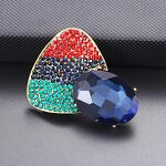Sapphire Brooch Supplier - Custom High-end Fan-shaped OEM
