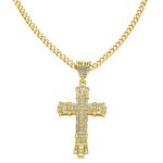 Cross Pendant Necklace Supplier - Custom Shiny Alloy Cuban