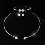 Wedding Jewelry Set Supplier - Custom Pearl Zircon Bride Set