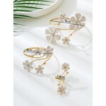 Gold Jewelry Set Manufacturer - Custom Pearl Flower Bangles
