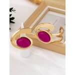 Bangle Ring Set Supplier - Custom Punk Red Gemstone OEM