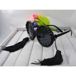 Round Frame Sunglasses Supplier - Custom Tassel Pearl Rhinestone