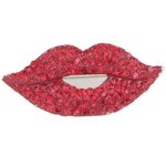 Red Lip Brooch Factory - Custom Alloy Crystal Rhinestone