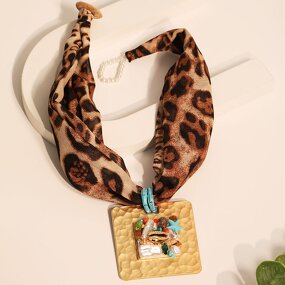 Scarf Necklace Supplier - Custom Fabric Printed Geometric