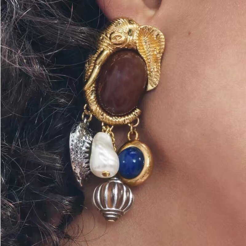 Animal Earrings Factory - Custom Acrylic Pearl Gemstone Drop