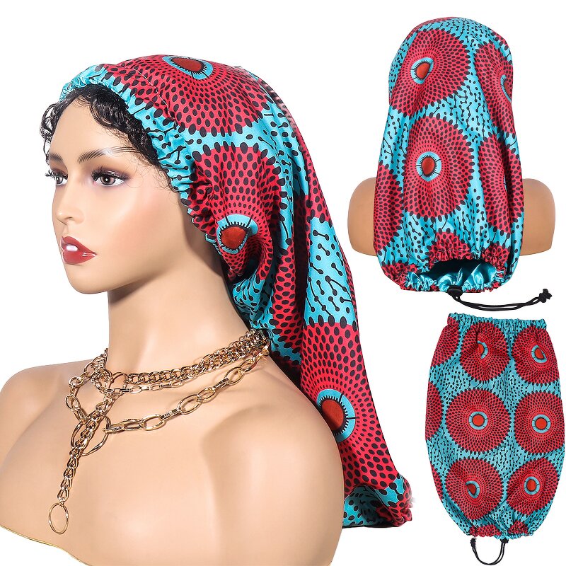 Sleep Cap Manufacturer - OEM/ODM Custom African Print Double Layer Silk Bonnet