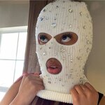 Balaclava Manufacturer - OEM/ODM Custom Rhinestone Knitted Acrylic Ski Mask