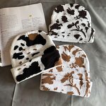 Beanie Hat Manufacturer - OEM/ODM Custom Cow Print Jacquard Acrylic Knitted Hat