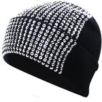 Beanie Hat Manufacturer - OEM/ODM Custom Sparkle Y2K Rhinestones Knitted Hat