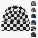 Beanie Hat Manufacturer - OEM/ODM Custom Argyle Plaid Checkered Knitted Hat