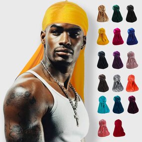 Durag Manufacturer - OEM/ODM Custom Elastic Wave Velvet Long Tail Pirate Hat