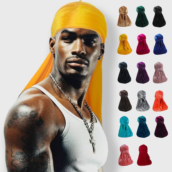 Durag Manufacturer - OEM/ODM Custom Elastic Wave Velvet Long Tail Pirate Hat