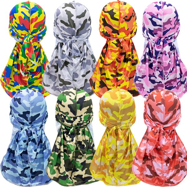 Durag Manufacturer - OEM/ODM Custom Camo 360 Wave Silky Durag Headwrap