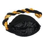 Durag Manufacturer - OEM/ODM Custom Satin Lined Golden Braid Turban Head Wrap