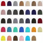 Beanie Hat Manufacturer - OEM/ODM Custom 80G Acrylic Cuffed Knitted Beanies