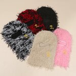 Balaclava Manufacturer - OEM/ODM Custom Fuzzy Grassy Distressed Knitted Skimask