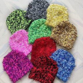 Beanie Hat Manufacturer - OEM/ODM Custom Fuzzy Knit Camo Distressed Beanie