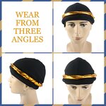 Durag Manufacturer - OEM/ODM Custom Satin Lined Golden Braid Turban Head Wrap