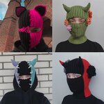 Balaclava Manufacturer - OEM/ODM Custom Handmade Crochet Devil Horn Balaclava