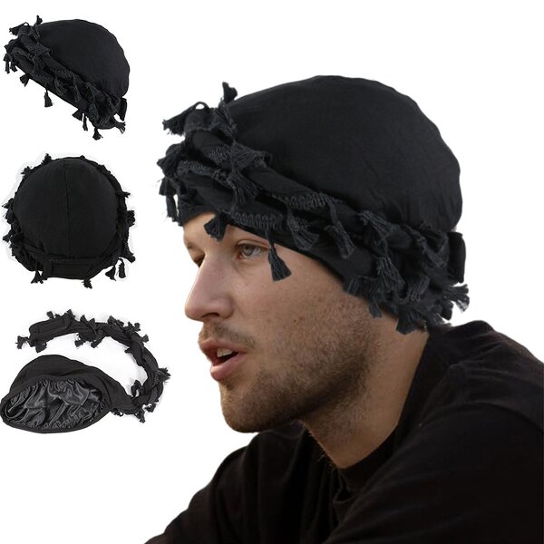 Durag Manufacturer - OEM/ODM Custom Satin Lined Tassels Twisted Turban Hat