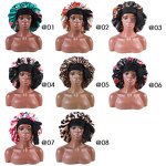 Sleep Cap Manufacturer - OEM/ODM Custom 40cm African Print Silk Satin Bonnet