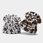 Beanie Hat Manufacturer - OEM/ODM Custom Cow Print Jacquard Acrylic Knitted Hat