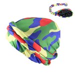 Durag Manufacturer - OEM/ODM Custom Camouflage Satin Lined Twisted Braid Turban