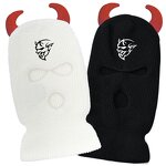 Balaclava Manufacturer - OEM/ODM Custom Halloween Red Horn Knitted Ski Mask