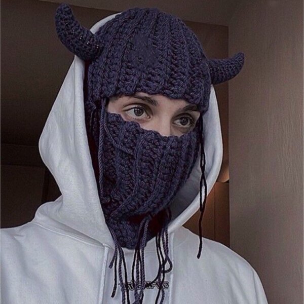 Balaclava Manufacturer - OEM/ODM Custom Handmade Crochet Devil Horn Balaclava