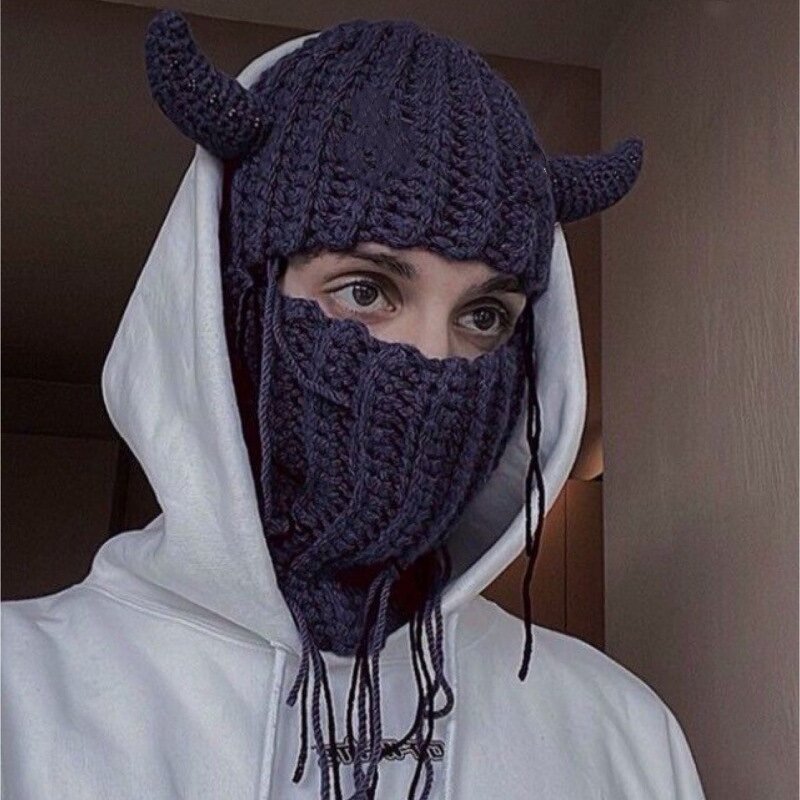 Balaclava Manufacturer - OEM/ODM Custom Handmade Crochet Devil Horn Balaclava