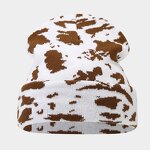 Beanie Hat Manufacturer - OEM/ODM Custom Cow Print Jacquard Acrylic Knitted Hat