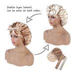 Sleep Cap Manufacturer - OEM/ODM Custom Double Layer Reversible Silk Bonnet