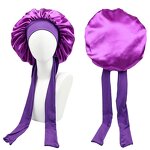 Sleep Cap Manufacturer - OEM/ODM Custom No Slip Silk Satin Bonnet with Tie