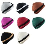 Durag Manufacturer - OEM/ODM Custom Color Block Satin Lined Turban Head Wrap