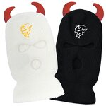 Balaclava Manufacturer - OEM/ODM Custom Halloween Red Horn Knitted Ski Mask