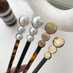 Golden Hair Pin Manufacturer - Custom Alloy Pearls Flower