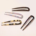 U Shape Hair Fork Supplier - ODM Colorful Marbling Metal