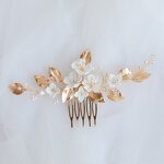 Golden Hair Pin Manufacturer - OEM/ODM Alloy Flower Pearl