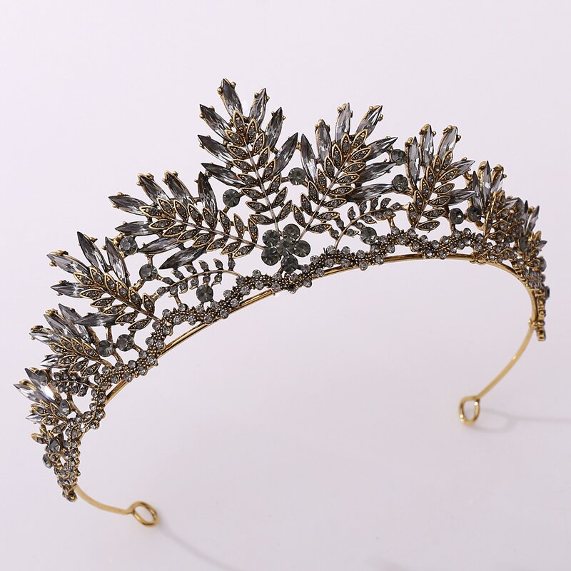 Bridal Crown Manufacturer - Western Crystal Leaf Rhinestone