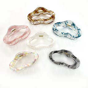 Hair Clips Supplier - Korean Geometric Gradient Shark
