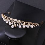 Bridal Crown Factory - Custom Leaf Inlaid Zircon Small