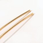Alloy Hairpin Factory - Custom Big Pearls Golden Metal