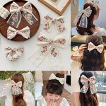 Hair Pin Factory - New Rose Embroidery Lace Tulle