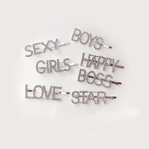 Hairclips Factory - Wholesale English Alphabet Rhinestone