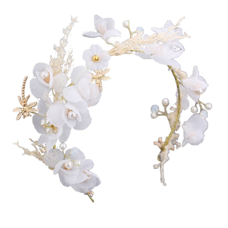 Bride Headdress Supplier - Custom Starry Dried Flower Pearl